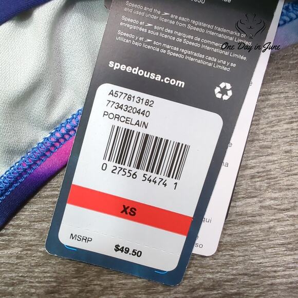 Speedo Porcelain High Waist Bikini Bottom Size XS - Picture 4 of 7